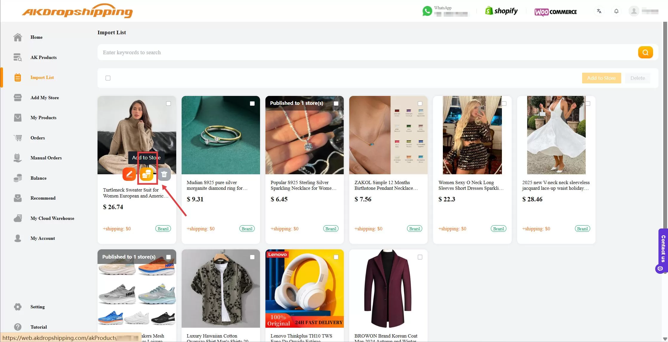 How to Import AK Products to Your Stores?