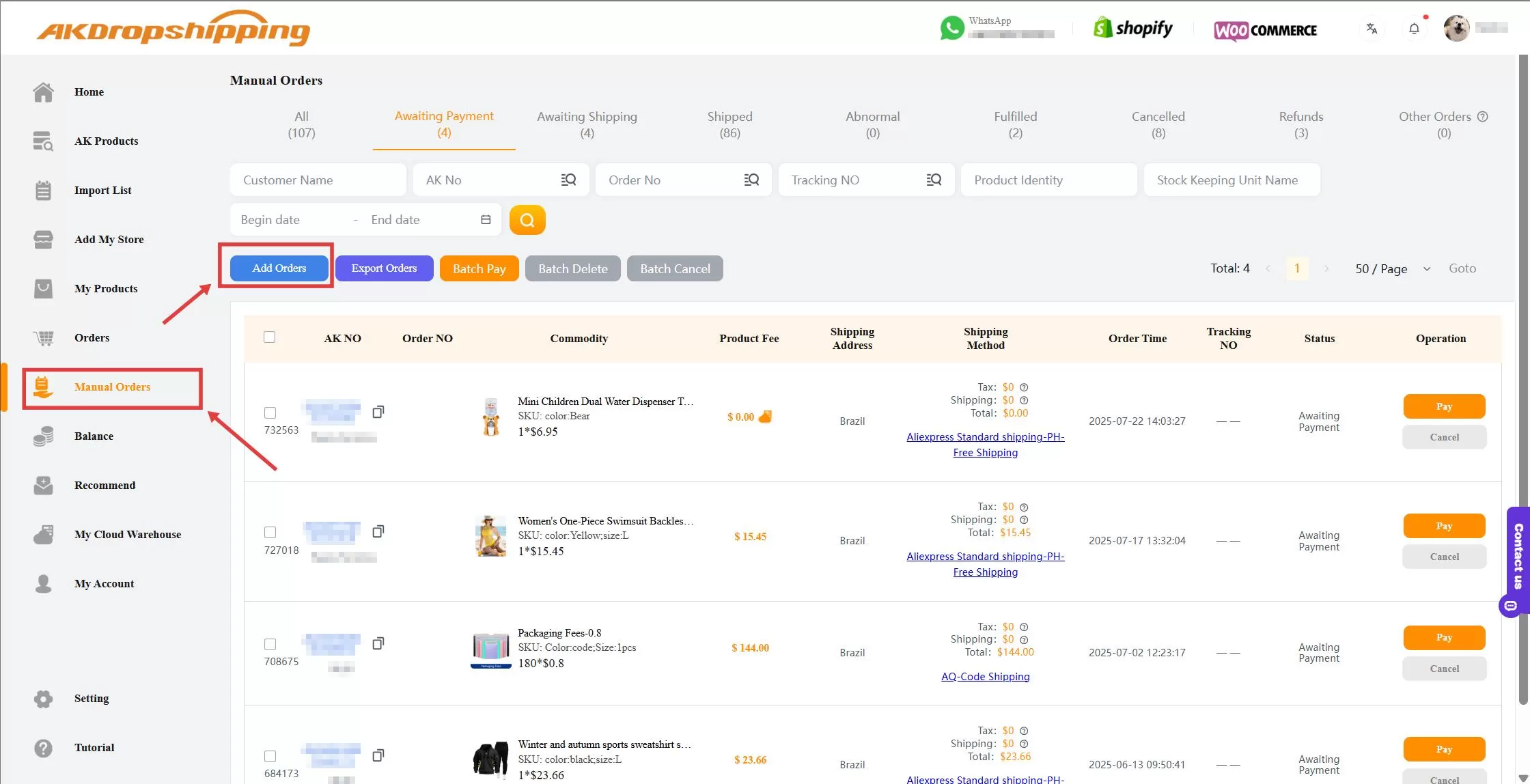 How to Create Manual Orders?