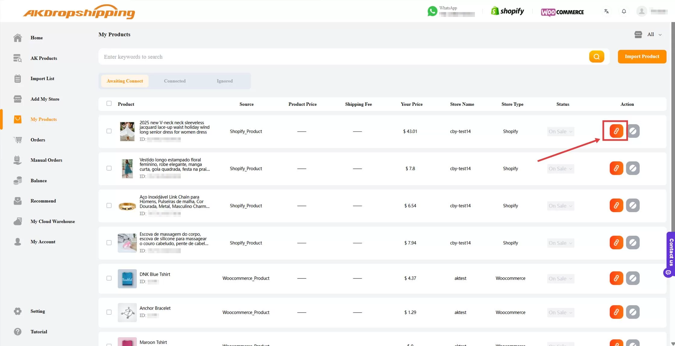How to Connect Your Products with AK Dropshipping?