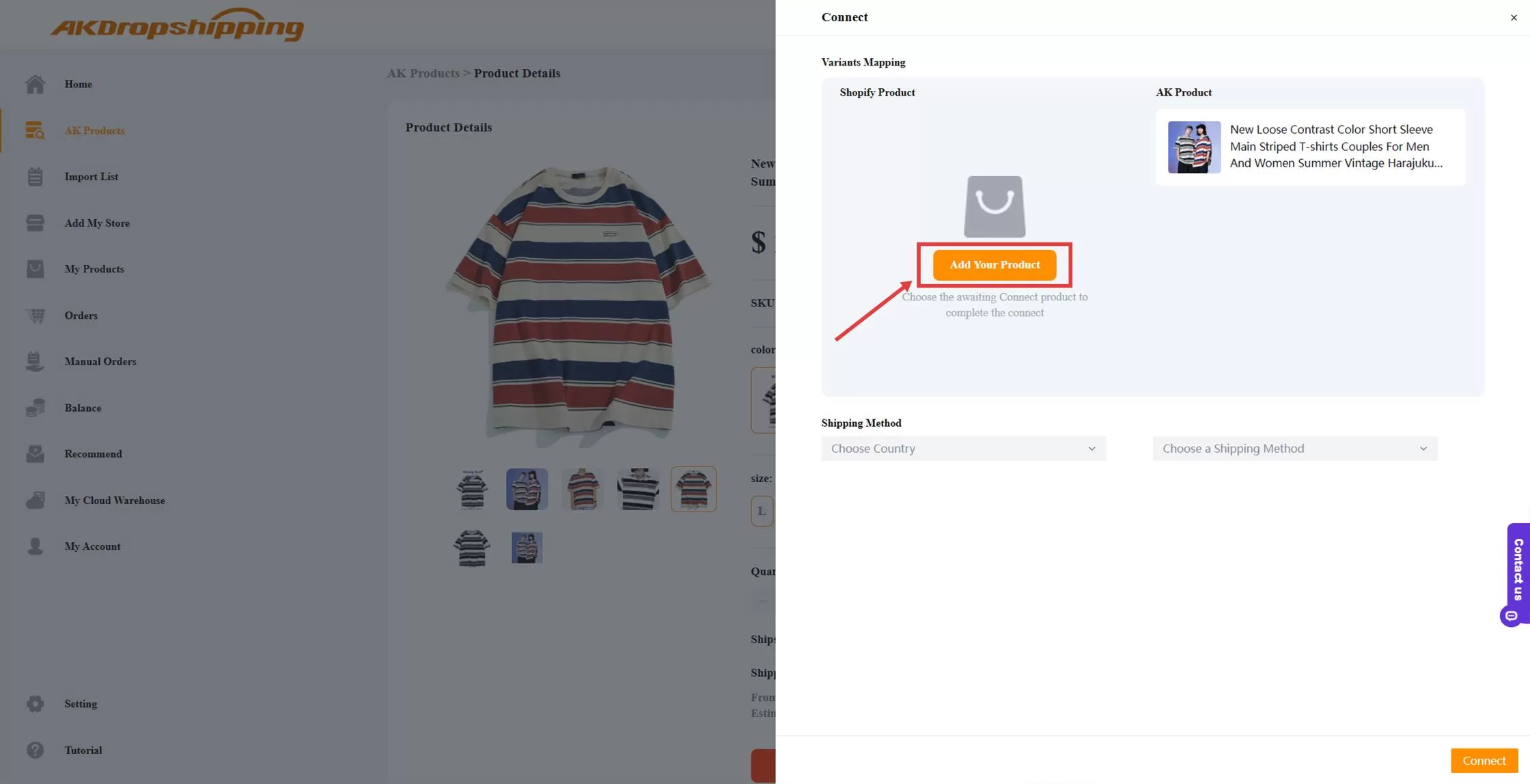How to Connect Your Products with AK Dropshipping?