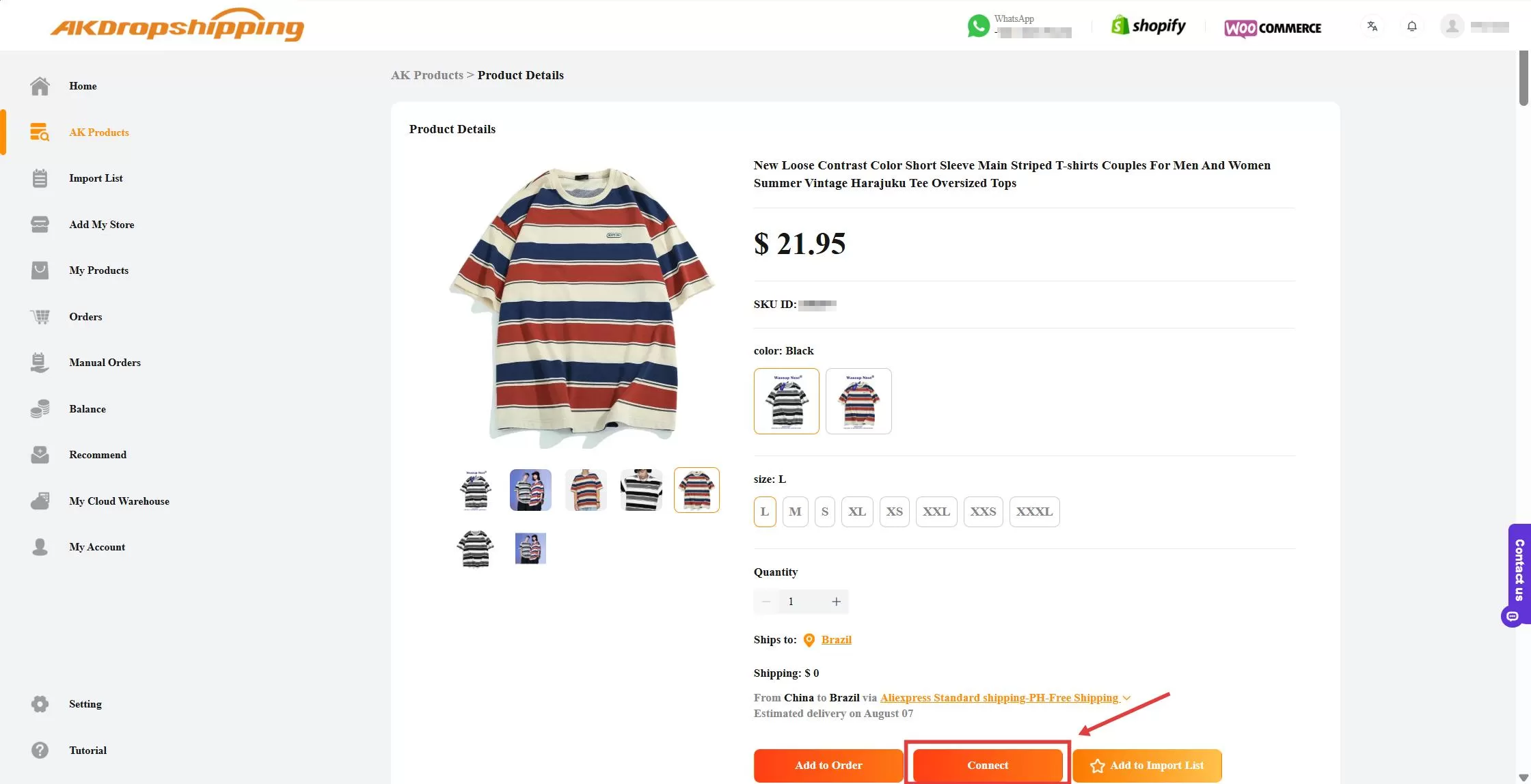 How to Connect Your Products with AK Dropshipping?