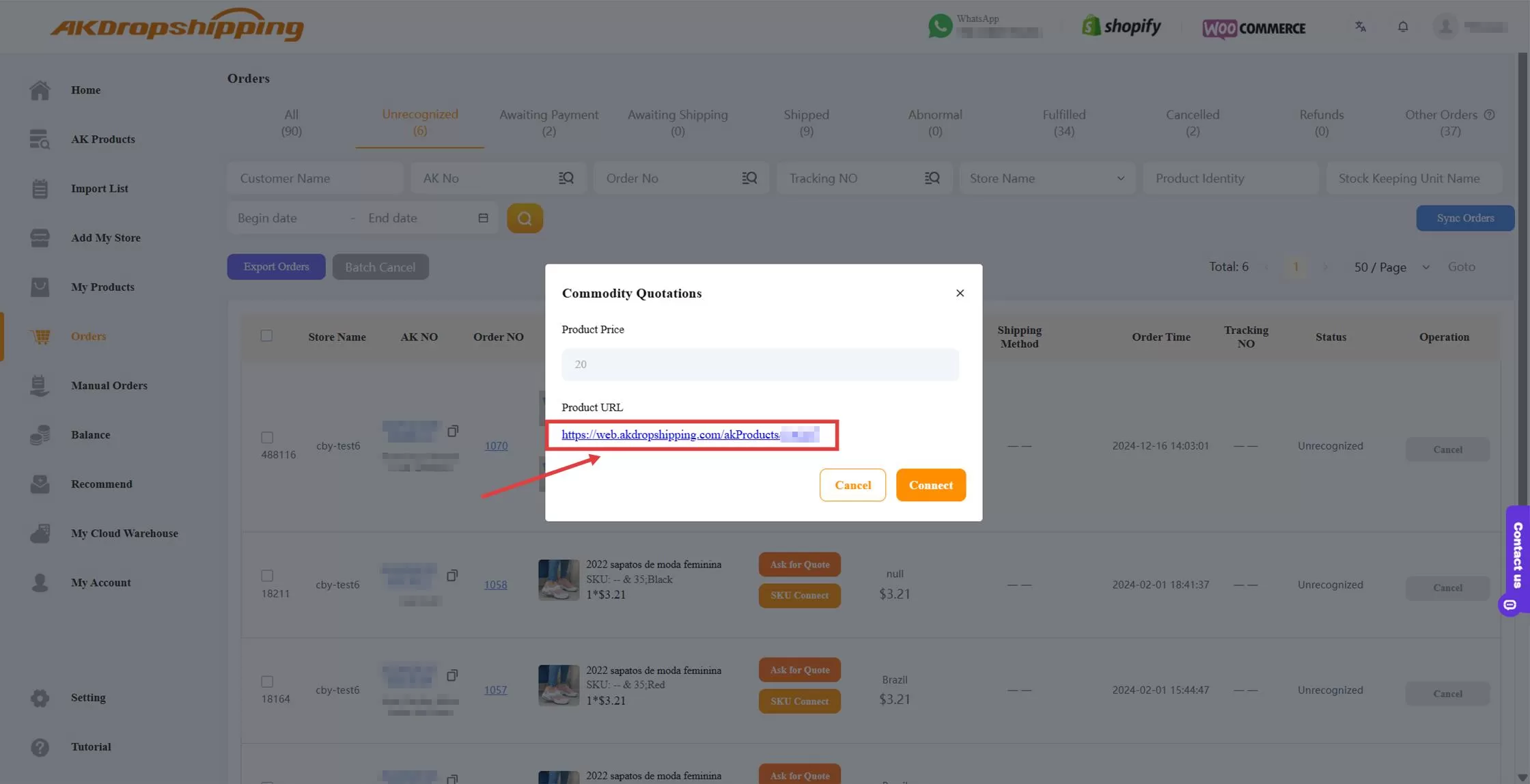 How to Connect Your Products with AK Dropshipping?